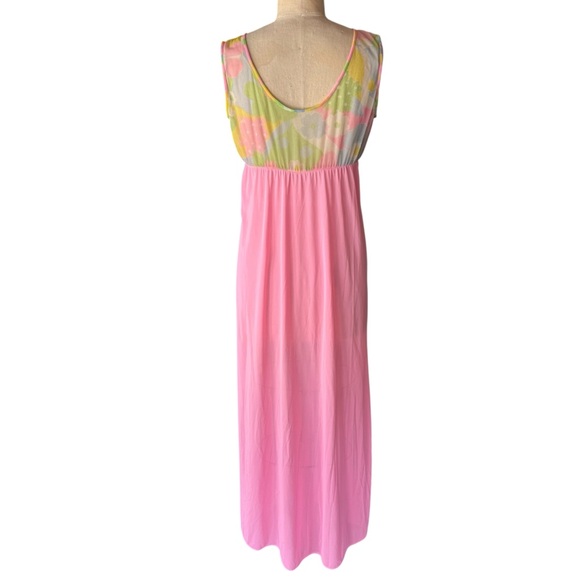 Vintage 60s Floral Organza Robe and Slip Set - Picture 7 of 14